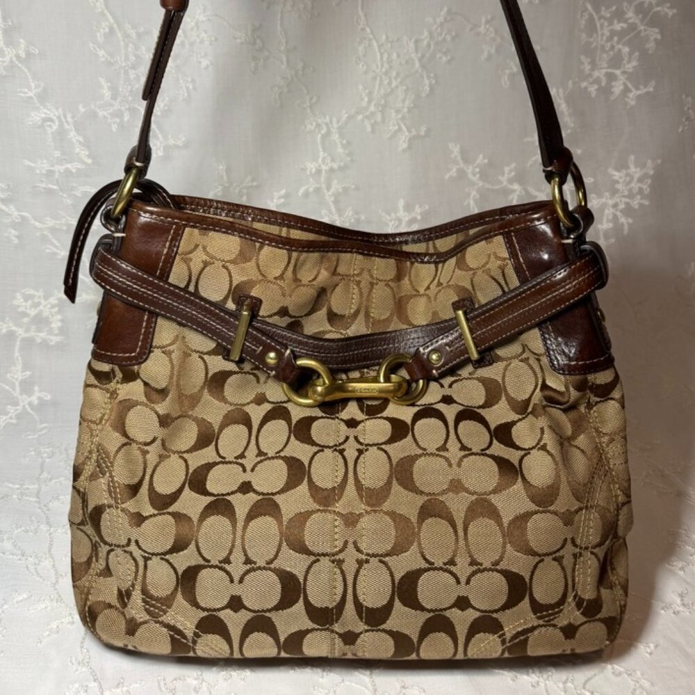 Coach Hamptons Brown Hobo Shoulder Bag